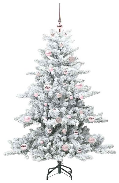 Umělý Skládací Vánoční Strom s stojanem Bílá 150 cm PVC a ocel 3397707