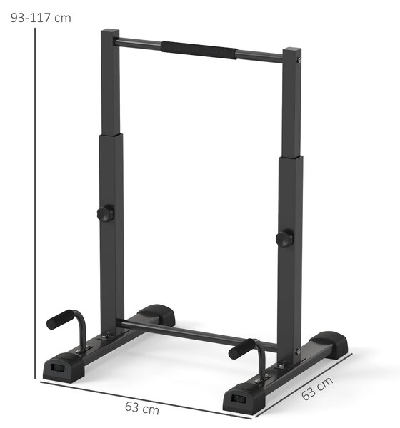SPORTNOW Hrazda na dipy, až 540 kg zatížení, výškově nastavitelná fitness hrazda, stojan na kliky pro kalisteniku, domácí a silový trénink | Aosom