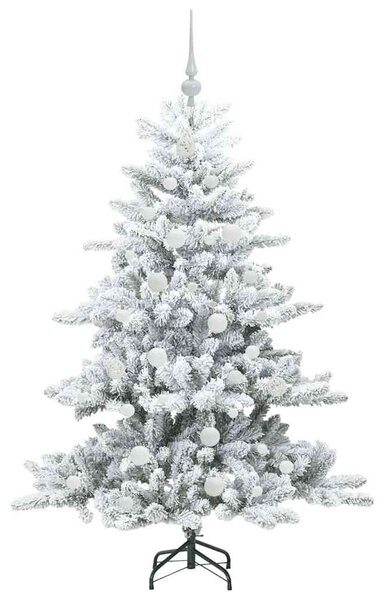 Umělý Skládací Vánoční Strom s stojanem Bílá 150 cm PVC a ocel 3397708
