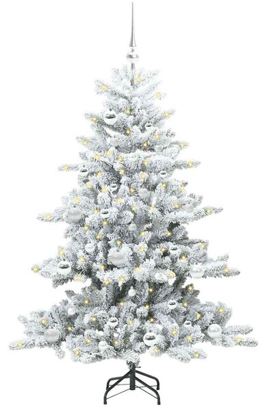 Umělý Skládací Vánoční Strom s stojanem Bílá 150 cm PVC a ocel 3397710