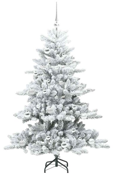Umělý Skládací Vánoční Strom s stojanem Bílá 150 cm PVC a ocel 3397710
