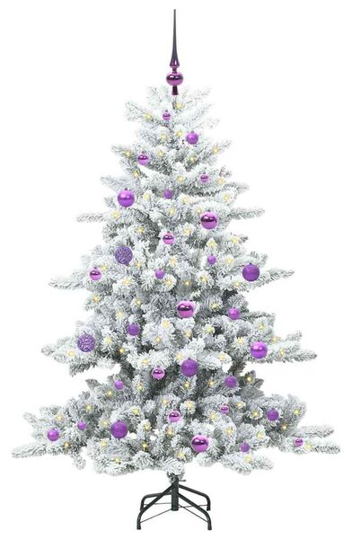 Umělý Skládací Vánoční Strom s stojanem Bílá 150 cm PVC a ocel 3397711