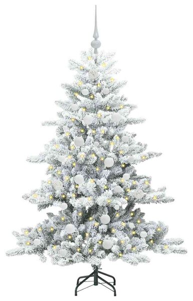 Umělý Skládací Vánoční Strom s stojanem Bílá 150 cm PVC a ocel 3397708