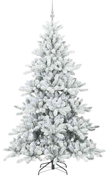 Umělý Skládací Vánoční Strom s stojanem Bílá 180 cm PVC a ocel 3397721