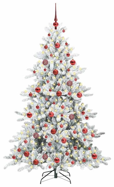 Umělý Skládací Vánoční Strom s stojanem Bílá 180 cm PVC a ocel 3397718