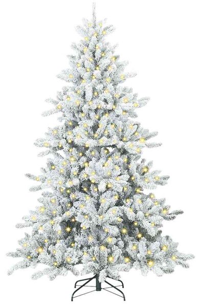 Umělý Skládací Vánoční Strom s stojanem Bílá 210 cm PVC a ocel 3397727