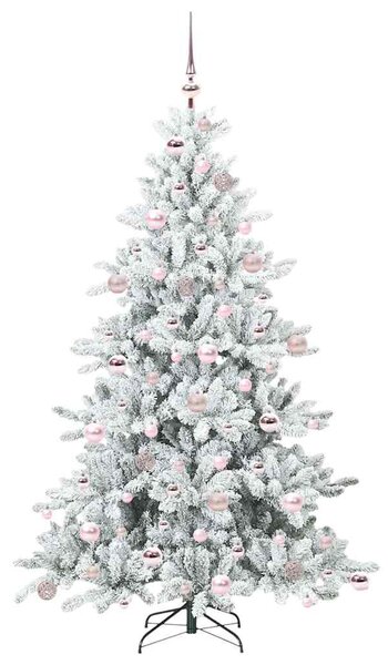 Umělý Skládací Vánoční Strom s stojanem Bílá 180 cm PVC a ocel 3397720