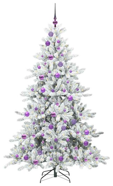 Umělý Skládací Vánoční Strom s stojanem Bílá 180 cm PVC a ocel 3397724