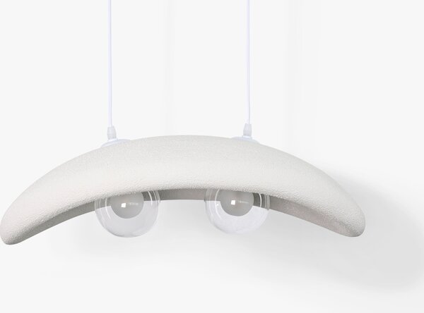 Micadoni Bílé závěsné světlo Rut 66 cm