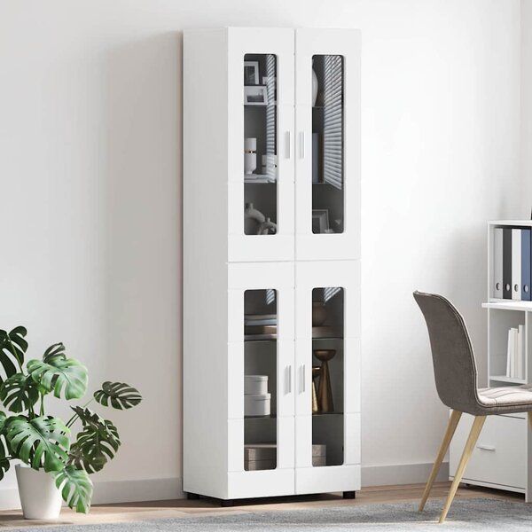 Vysoký bufet FLORIN 60 x 35 x 182 cm Bílá Kompozitní dřevo 3397904