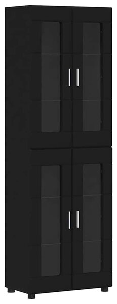 Vysoký bufet FLORIN 60 x 35 x 182 cm Černá Kompozitní dřevo 3397905