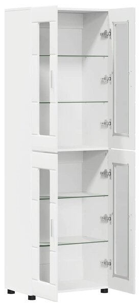 Vysoký bufet FLORIN 60 x 35 x 182 cm Bílá Kompozitní dřevo 3397904