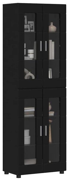 Vysoký bufet FLORIN 60 x 35 x 182 cm Černá Kompozitní dřevo 3397905