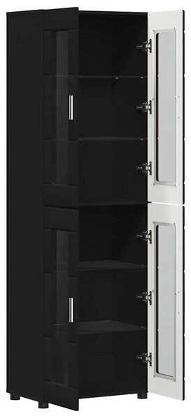Vysoký bufet FLORIN 60 x 35 x 182 cm Černá Kompozitní dřevo 3397905
