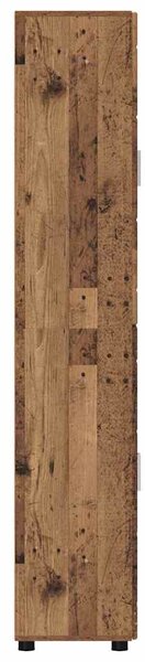 Vysoký bufet FLORIN 60 x 35 x 182 cm Staré dřevo 3397912