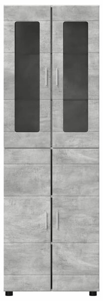 Vysoký bufet FLORIN 60 x 35 x 182 cm Betonově šedá 3397917