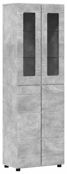 Vysoký bufet FLORIN 60 x 35 x 182 cm Betonově šedá 3397917