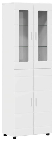 Vysoký bufet FLORIN 60 x 35 x 182 cm Vysoce lesklá bílá 3397918