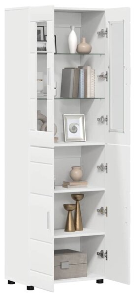 Vysoký bufet FLORIN 60 x 35 x 182 cm Bílá Kompozitní dřevo 3397914