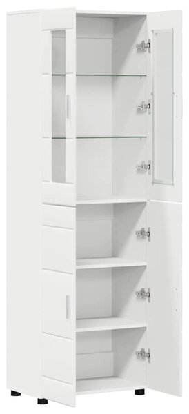 Vysoký bufet FLORIN 60 x 35 x 182 cm Bílá Kompozitní dřevo 3397914