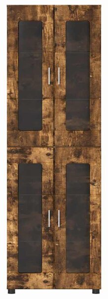 Vysoký bufet FLORIN 60 x 35 x 182 cm Kouřový dub 3397909