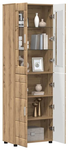 Vysoký bufet FLORIN 60 x 35 x 182 cm Artisanový dub 3397923