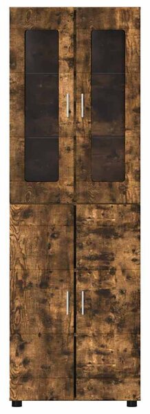 Vysoký bufet FLORIN 60 x 35 x 182 cm Kouřový dub 3397919