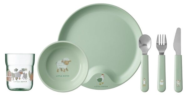 Plastová dětská jídelní sada 6 ks Little Farm by Little Dutch – Mepal