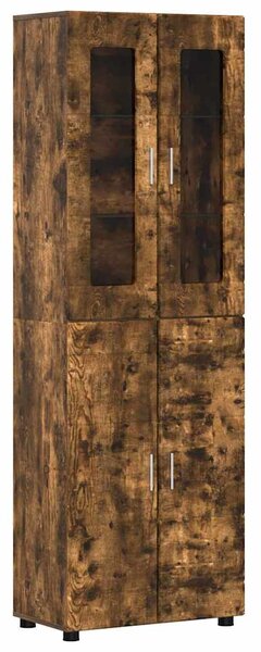 Vysoký bufet FLORIN 60 x 35 x 182 cm Kouřový dub 3397919