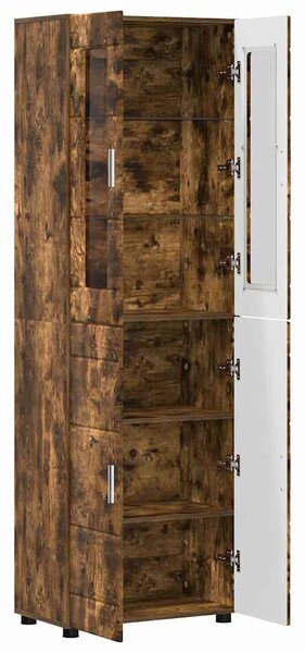 Vysoký bufet FLORIN 60 x 35 x 182 cm Kouřový dub 3397919