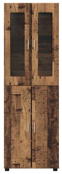 Vysoký bufet FLORIN 60 x 35 x 182 cm Staré dřevo 3397922