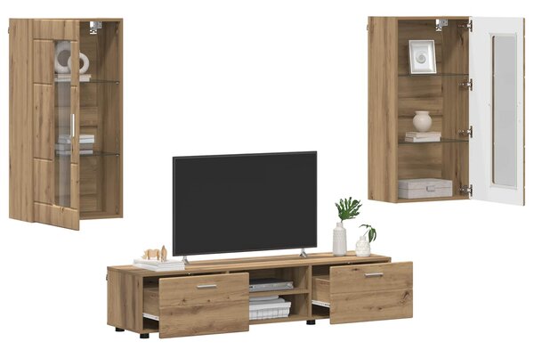 Sestava TV skříněk FLORIN 3 ks Artisanový dub Kompozitní dřevo 3397933
