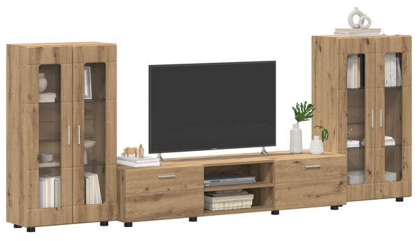 Sestava TV skříněk FLORIN 3 ks Artisanový dub Kompozitní dřevo 3397943