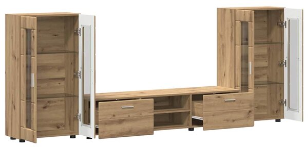 Sestava TV skříněk FLORIN 3 ks Artisanový dub Kompozitní dřevo 3397943
