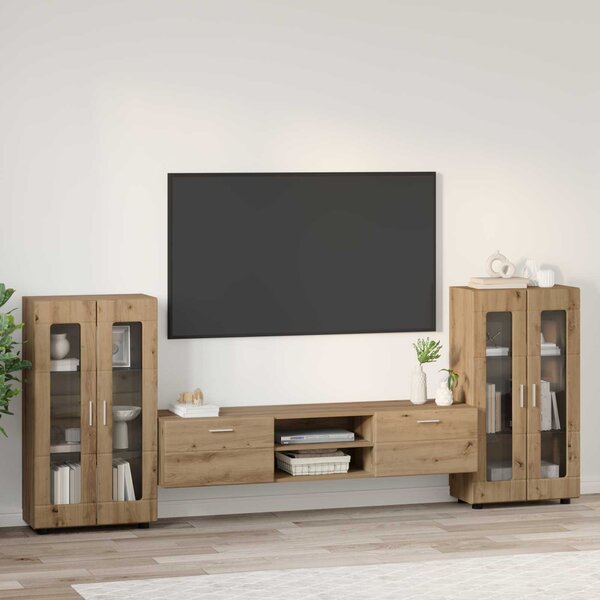 Sestava TV skříněk FLORIN 3 ks Artisanový dub Kompozitní dřevo 3397943