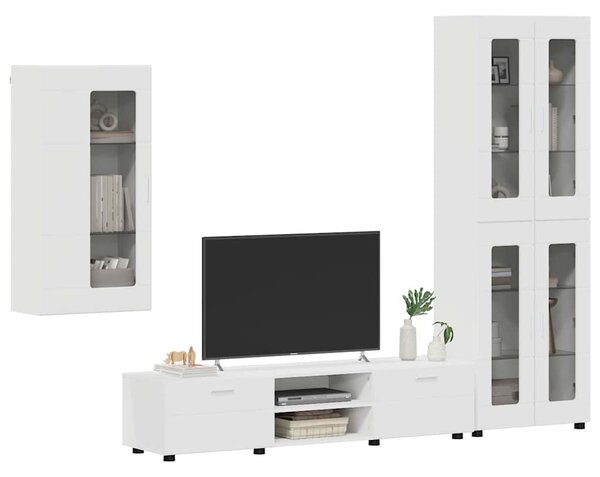 Sestava TV skříněk FLORIN 3 ks Bílá Kompozitní dřevo 3397944