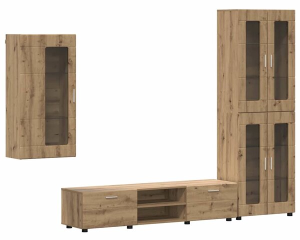 Sestava TV skříněk FLORIN 3 ks Artisanový dub Kompozitní dřevo 3397953
