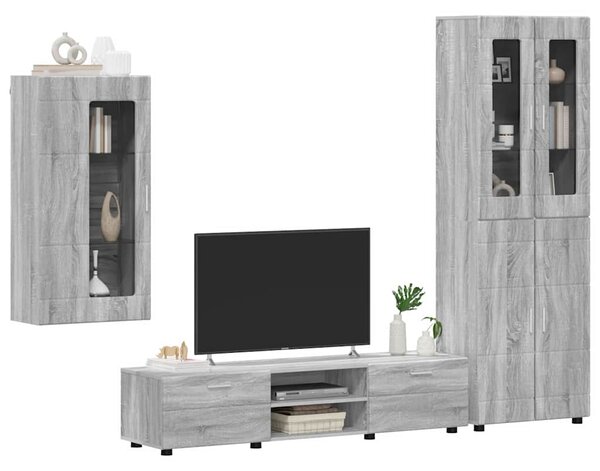 Sestava TV skříněk FLORIN 3 ks Šedá Sonoma Kompozitní dřevo 3397970