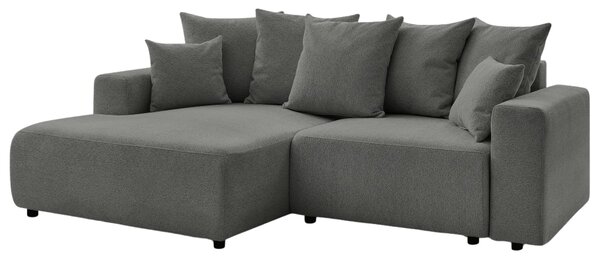 -25 % Dny MOMENTI– Bobochic Paris Tmavě šedá rozkládací pohovka Atilla 244 cm, levá