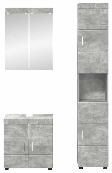 Sada koupelnového nábytku TULUM 3 ks Betonově šedá 3398037