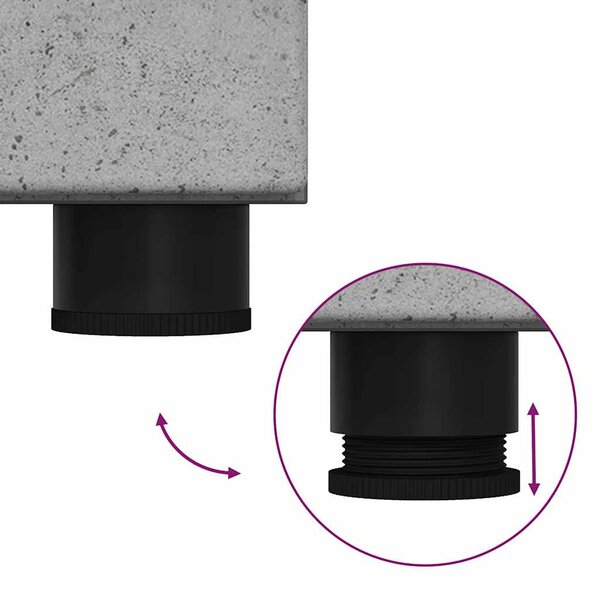 Sada koupelnového nábytku TULUM 3 ks Betonově šedá 3398037