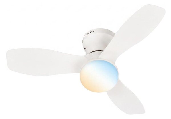 Brilo - LED Stmívatelný stropní ventilátor PAN LED/15W/230V 3000-6500K bílá+DO