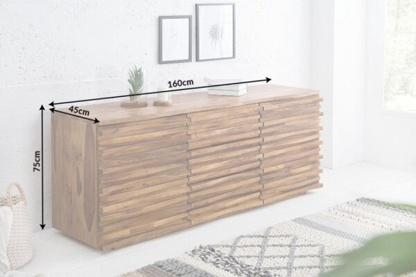 Komoda RELIEF 160 CM masiv sheesham Nábytek | Úložné prostory | Komody | Nízké