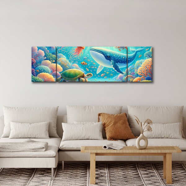 Obraz - Svět pod hladinou (170x50 cm)