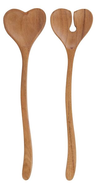 ACACIA Salátový příbor srdce set 2 ks