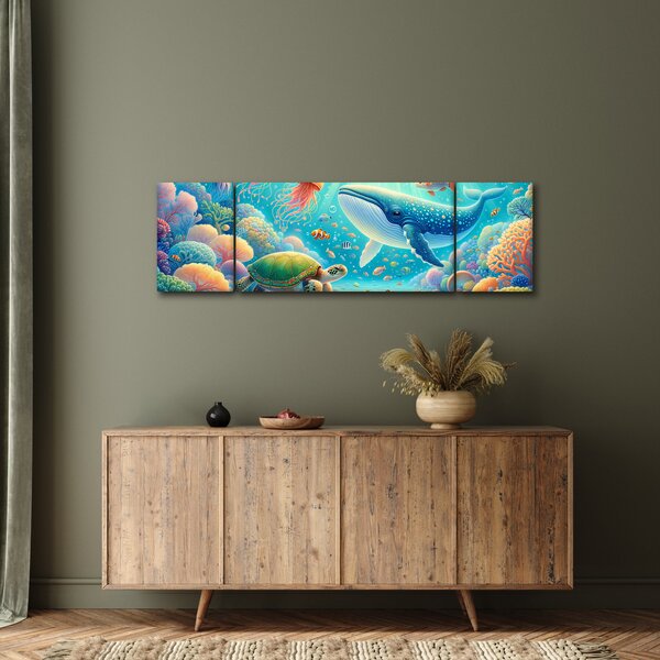 Obraz - Svět pod hladinou (170x50 cm)