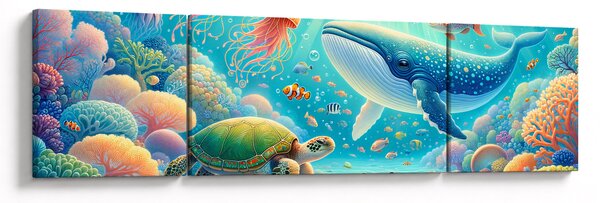 Obraz - Svět pod hladinou (170x50 cm)