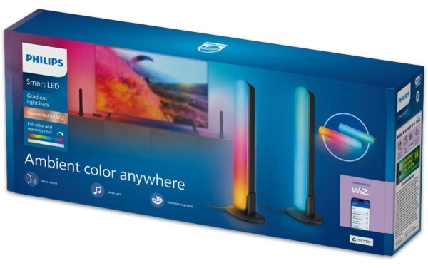 Philips - SADA 2x LED RGBIC Stmívat. svítidlo SMART GRADIENT LED/8W/230V Wi-Fi