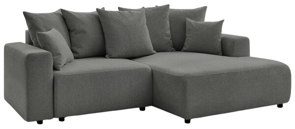 -25 % Dny MOMENTI– Bobochic Paris Tmavě šedá rozkládací pohovka Atilla 244 cm, pravá