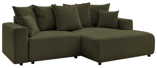 -25 % Dny MOMENTI– Bobochic Paris Zelená rozkládací pohovka Atilla 244 cm, pravá